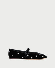 Loeffler Randall Women / Ginger Black/Crystal Velvet Mary Jane