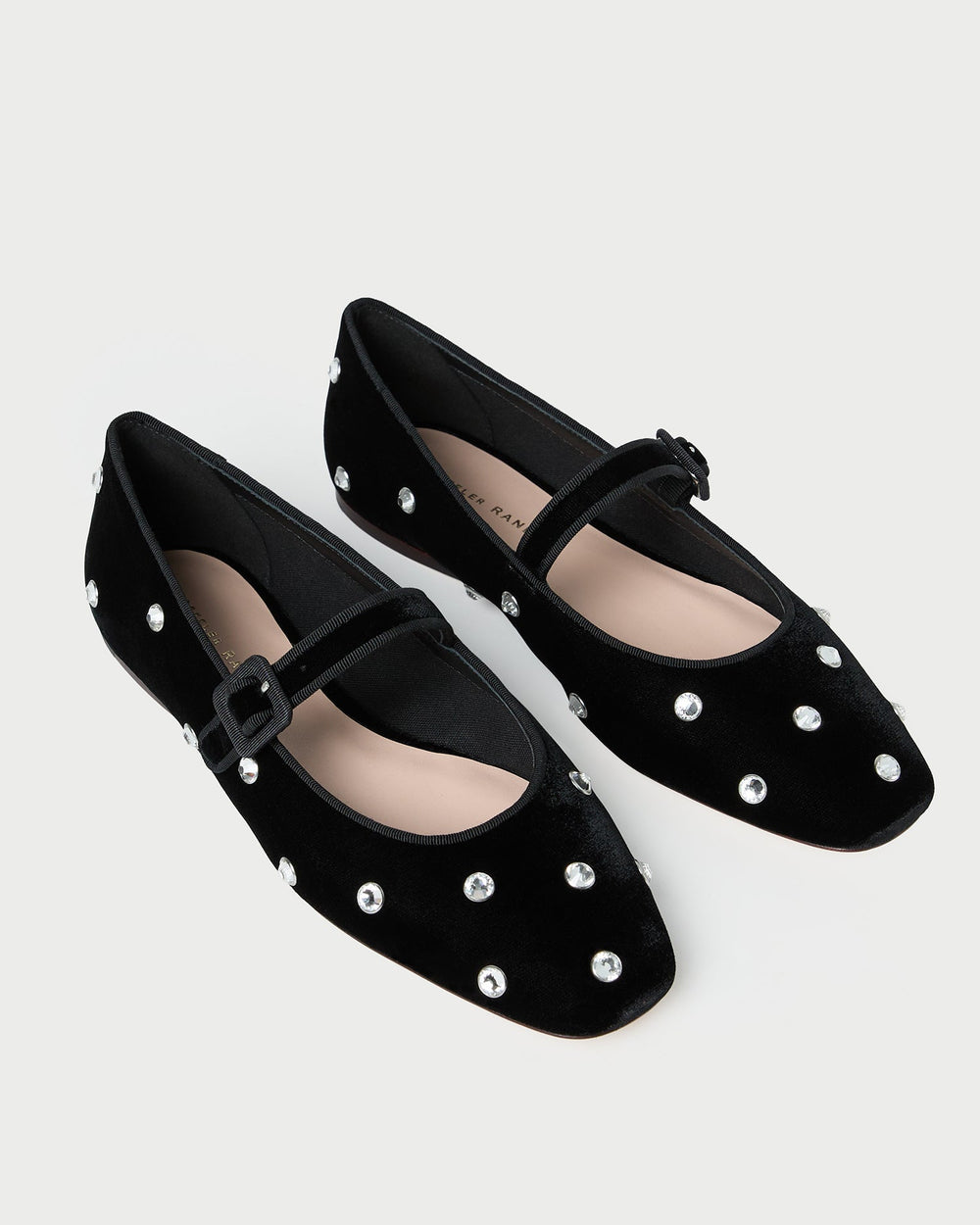 Loeffler Randall Women / Ginger Black/Crystal Velvet Mary Jane