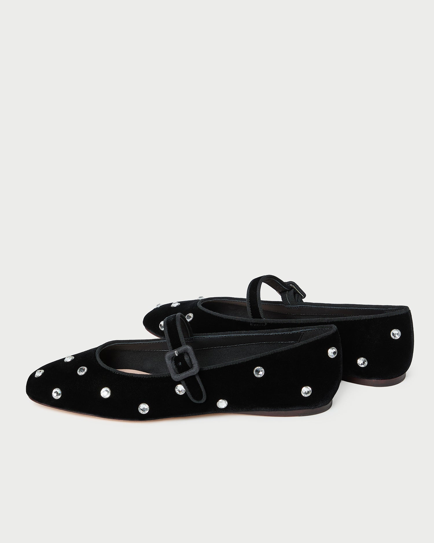 Loeffler Randall Women / Ginger Black/Crystal Velvet Mary Jane