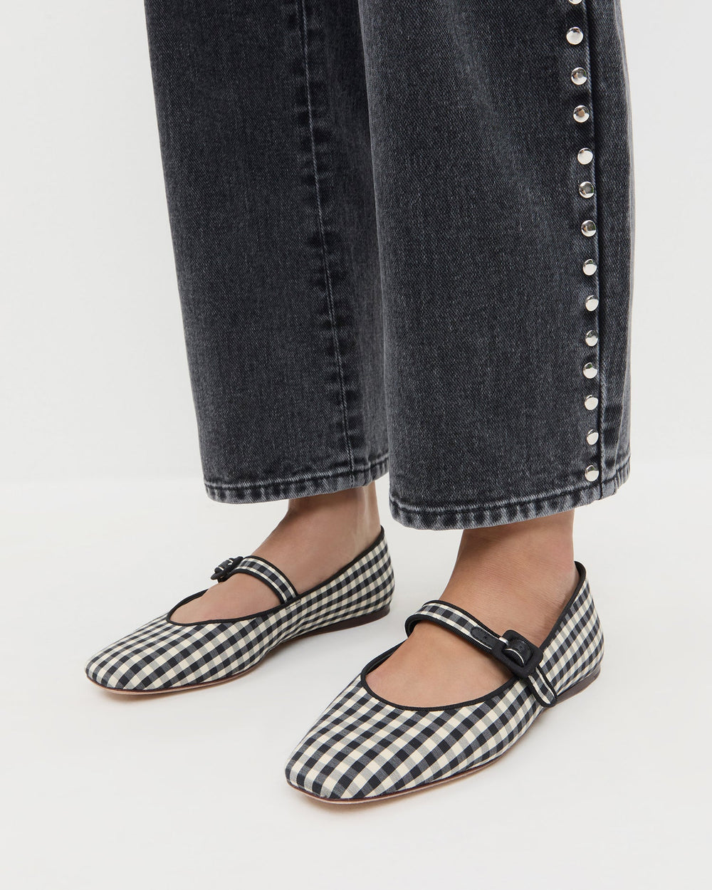 Loeffler Randall Women / Ginger Black/White Gingham Mary Jane