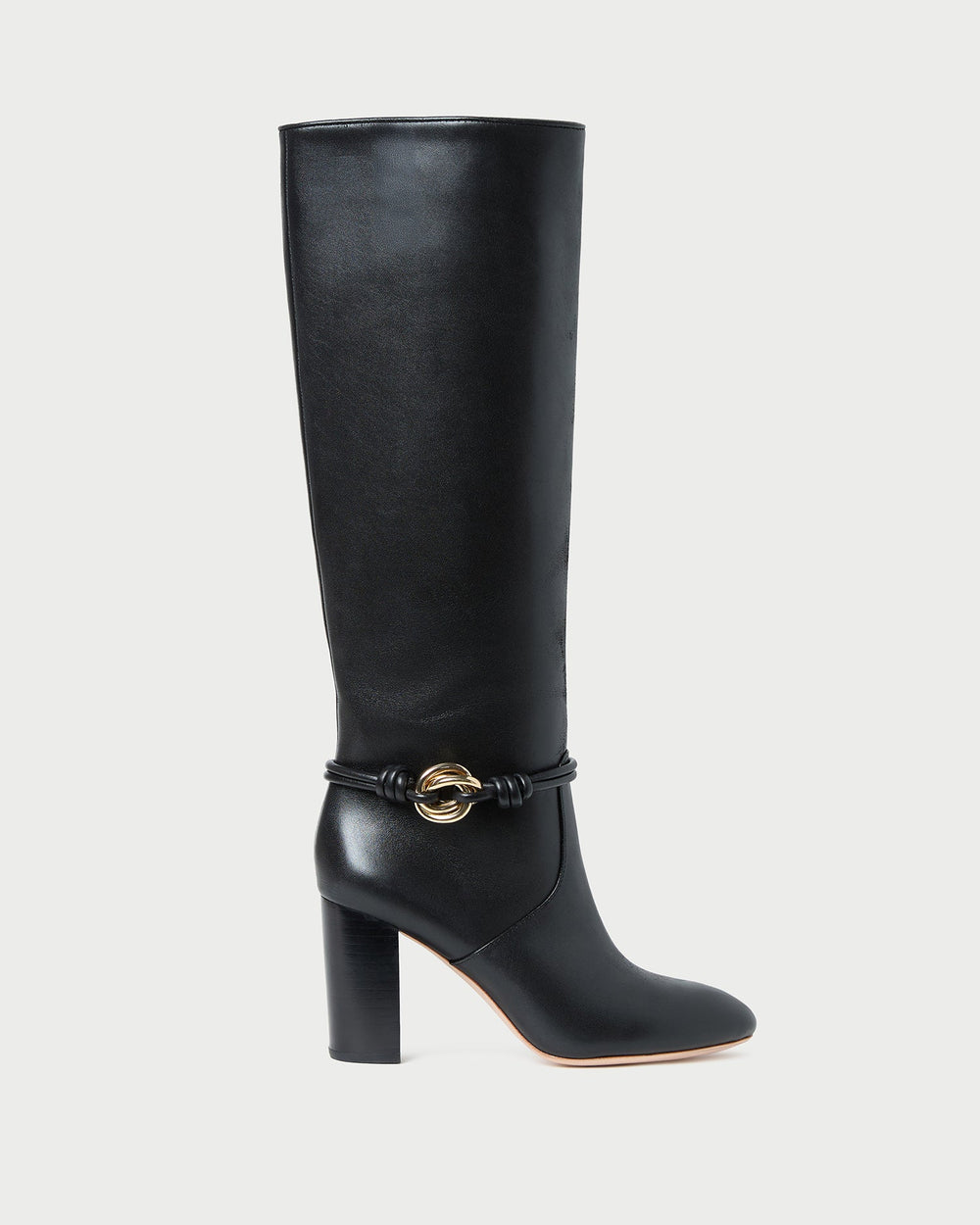 Loeffler Randall Women / Goldy Black/Gold Leather Tall Boot