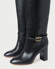 Loeffler Randall Women / Goldy Black/Gold Leather Tall Boot