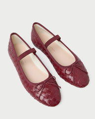 Loeffler Randall Women / Leonie Wine Woven Ballet Flat