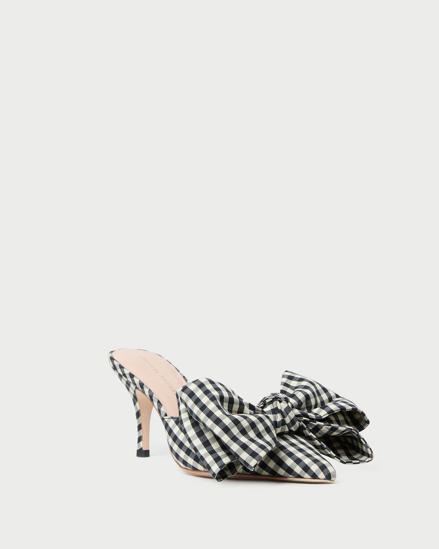 Loeffler Randall Women / Margot Black/White Gingham Bow Mule