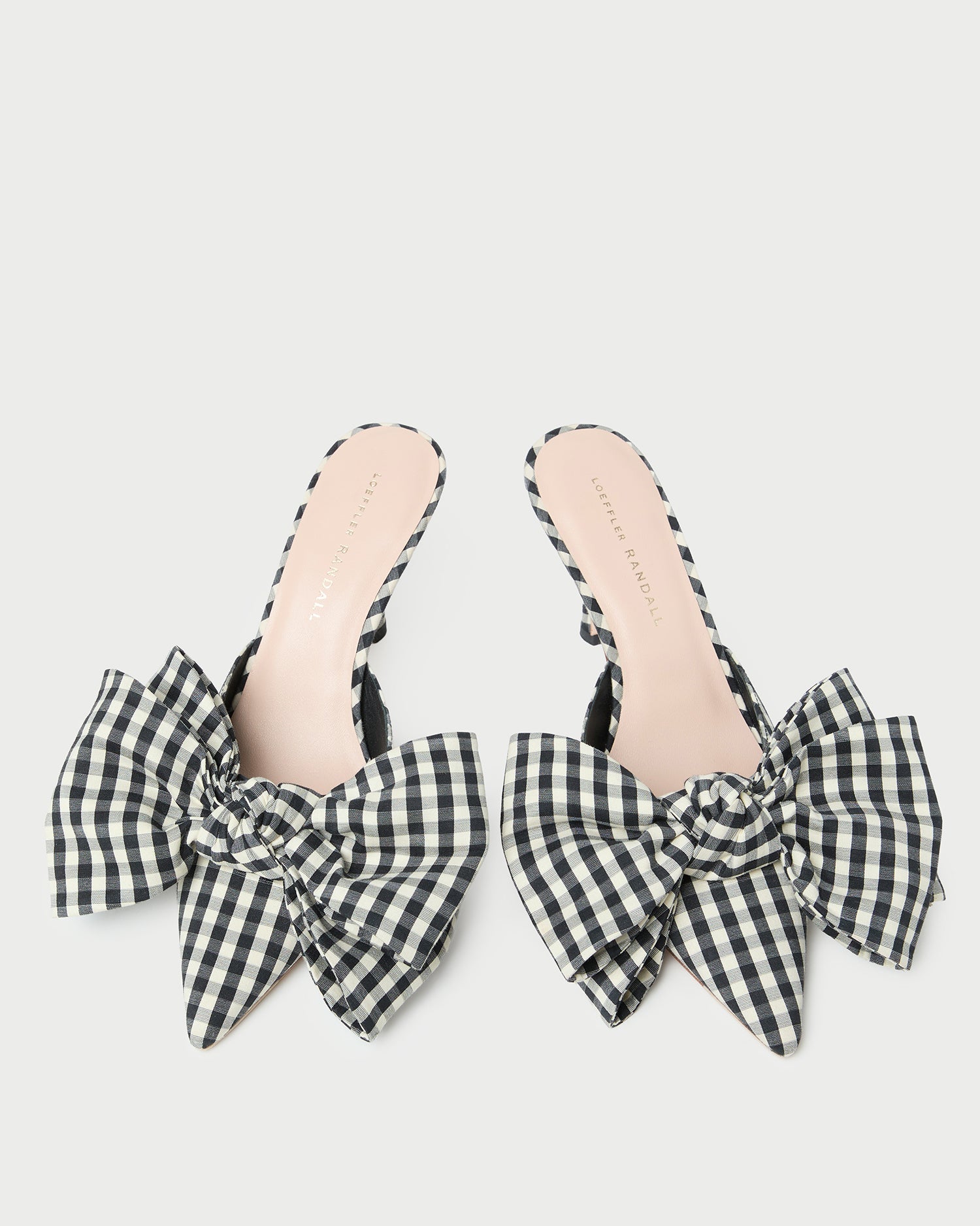 Loeffler Randall Women / Margot Black/White Gingham Bow Mule
