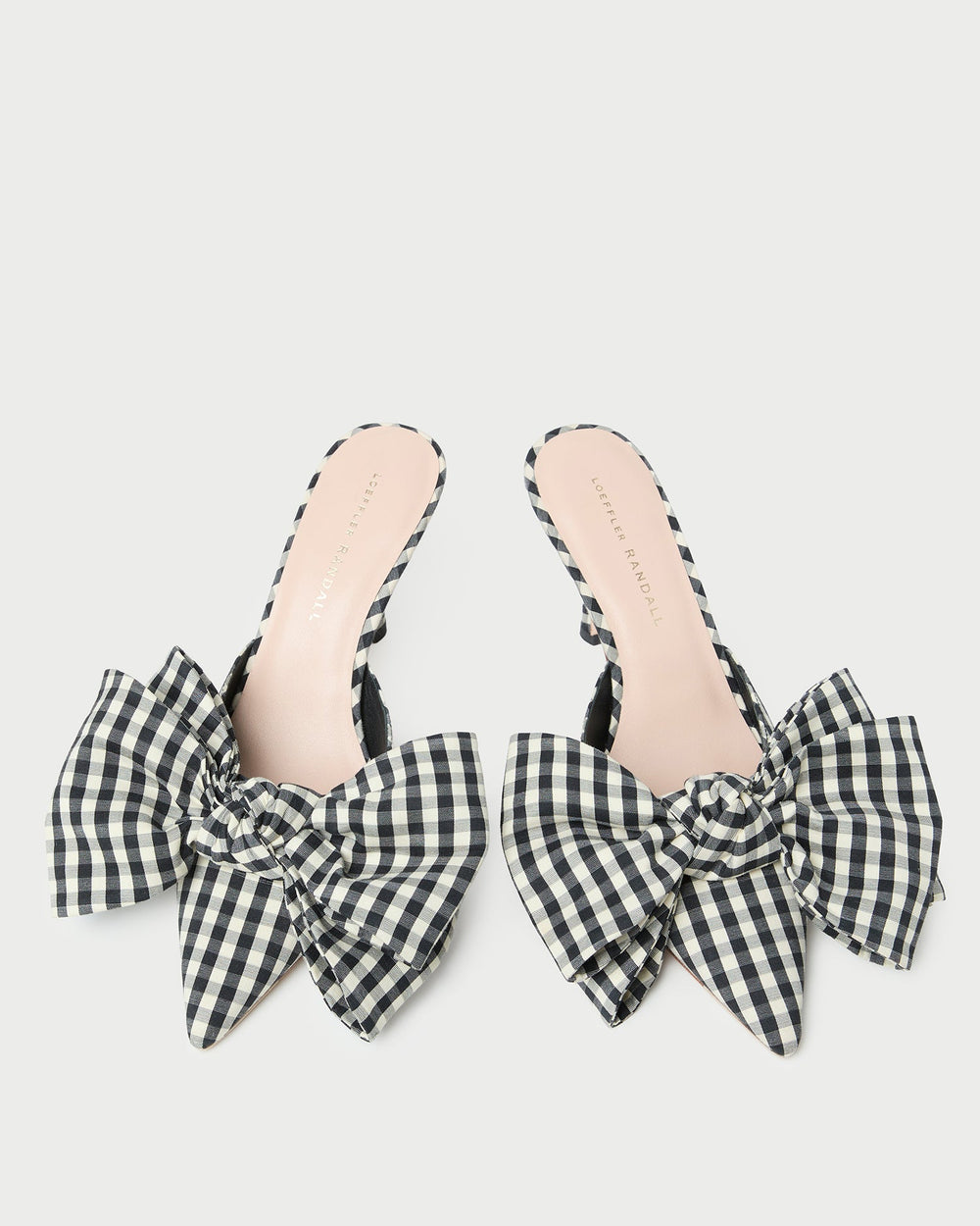 Loeffler Randall Women / Margot Black/White Gingham Bow Mule