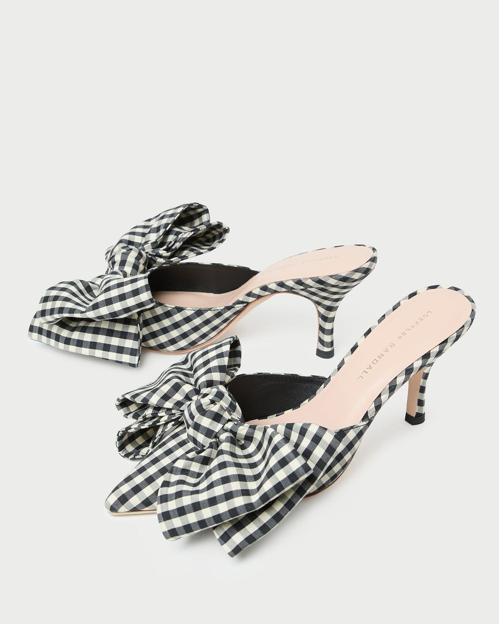 Loeffler Randall Women / Margot Black/White Gingham Bow Mule