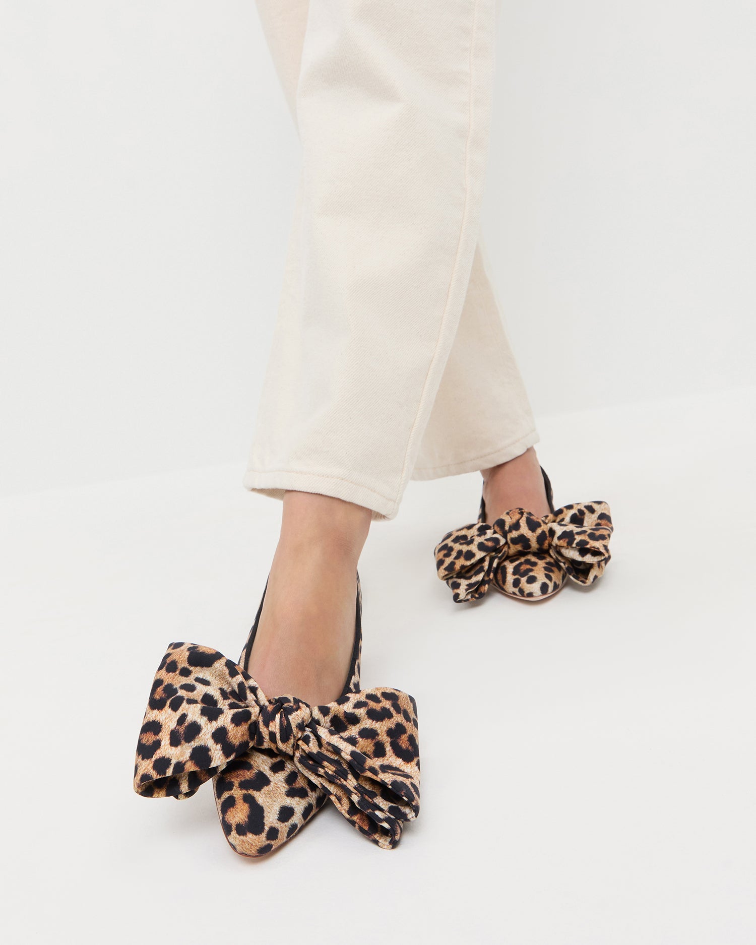 Loeffler Randall Women / Noa Leopard Jersey Bow Flat