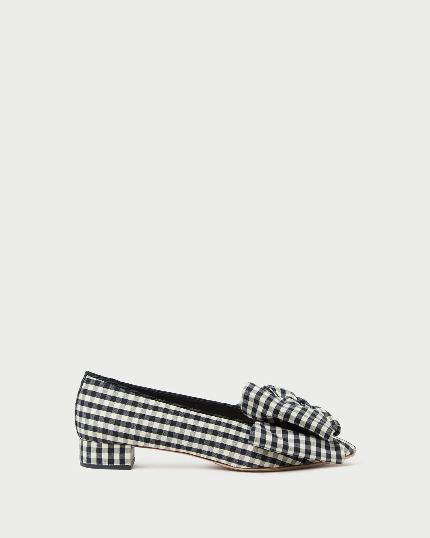 Loeffler Randall Women / Noa Black/White Gingham Bow Flat
