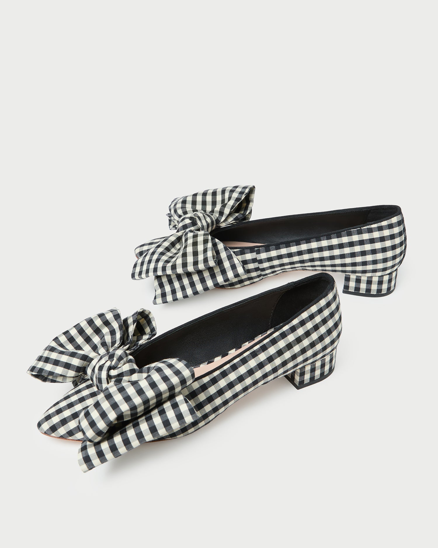 Loeffler Randall Women / Noa Black/White Gingham Bow Flat
