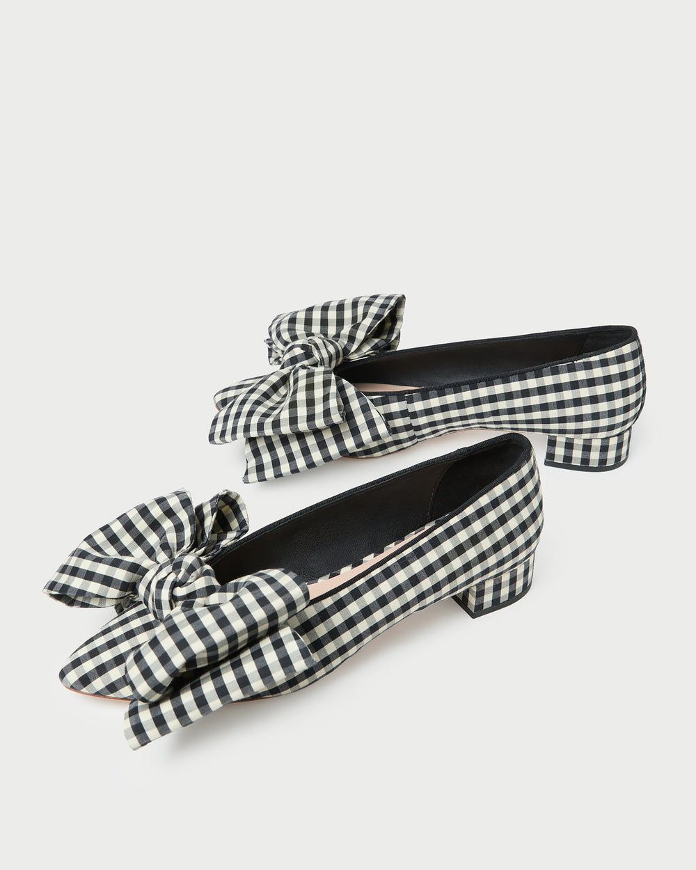 Loeffler Randall Women / Noa Black/White Gingham Bow Flat