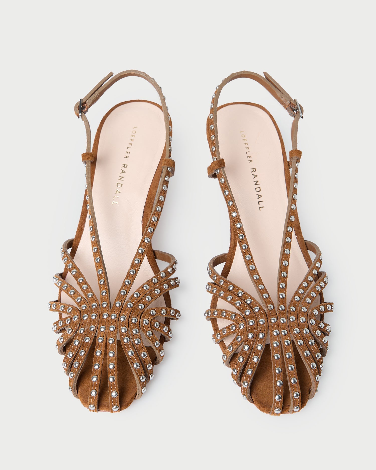 Loeffler Randall Women / Priscilla Cacao/Silver Suede Heeled Sandal