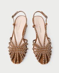 Loeffler Randall Women / Priscilla Cacao/Silver Suede Heeled Sandal