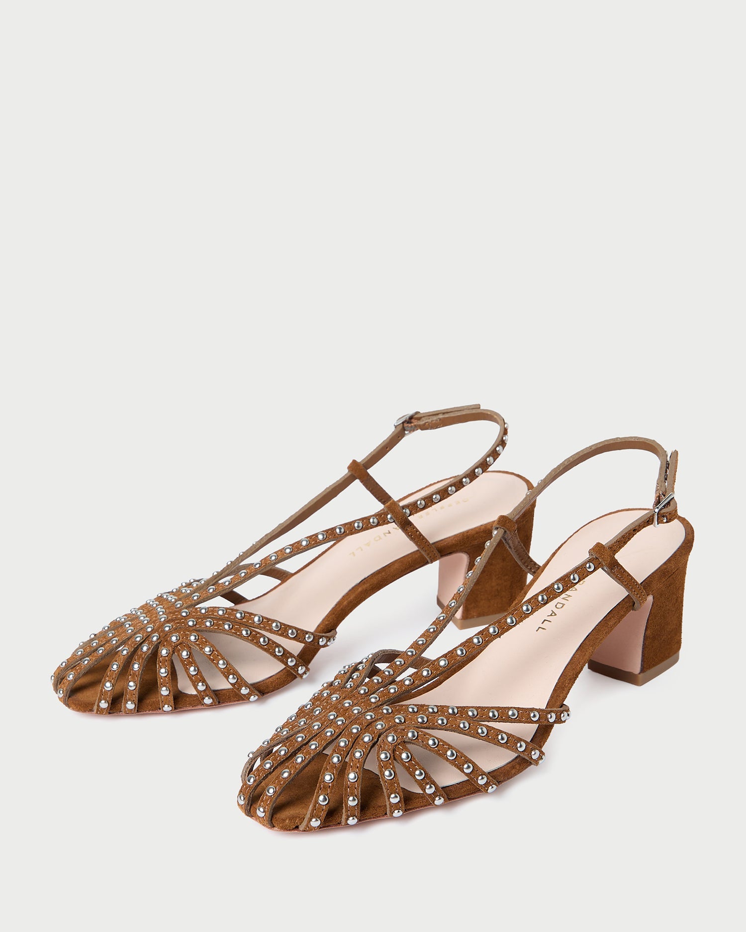 Loeffler Randall Women / Priscilla Cacao/Silver Suede Heeled Sandal