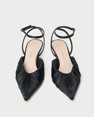 Loeffler Randall Women / Rio Black Satin Kitten Heel