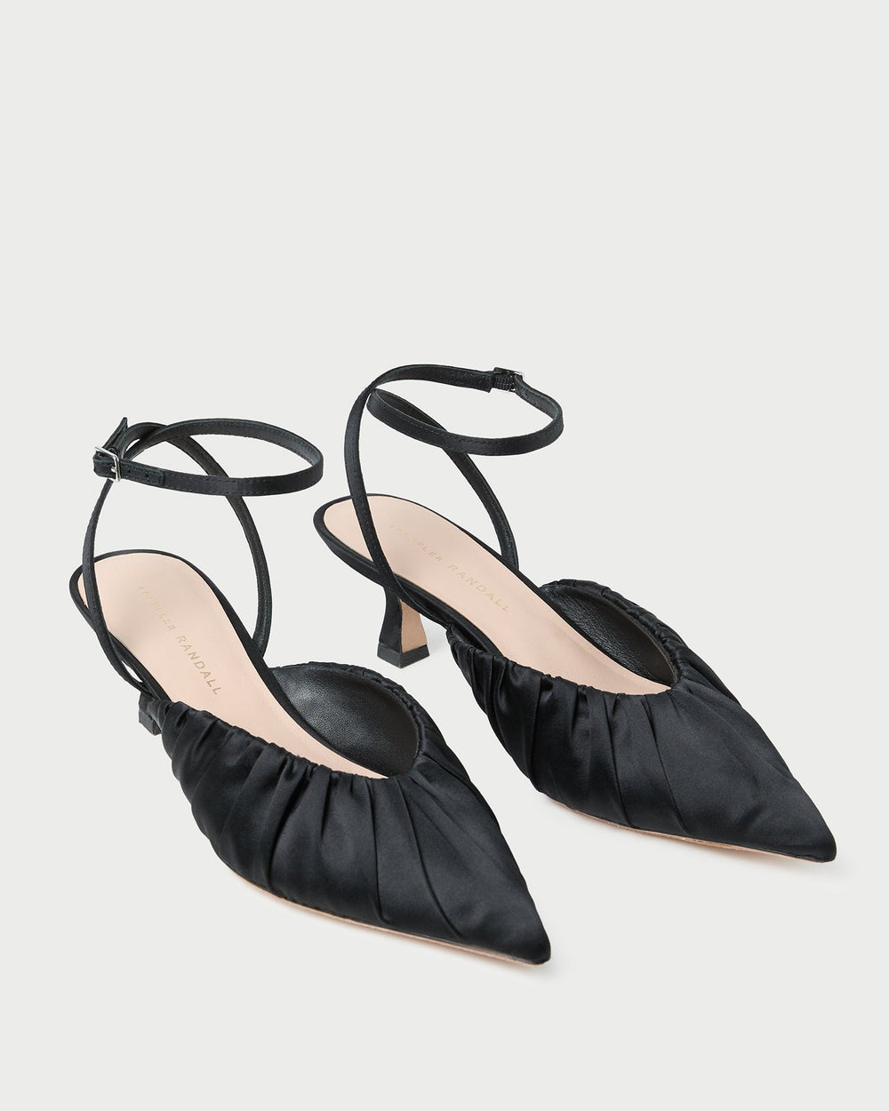 Loeffler Randall Women / Rio Black Satin Kitten Heel