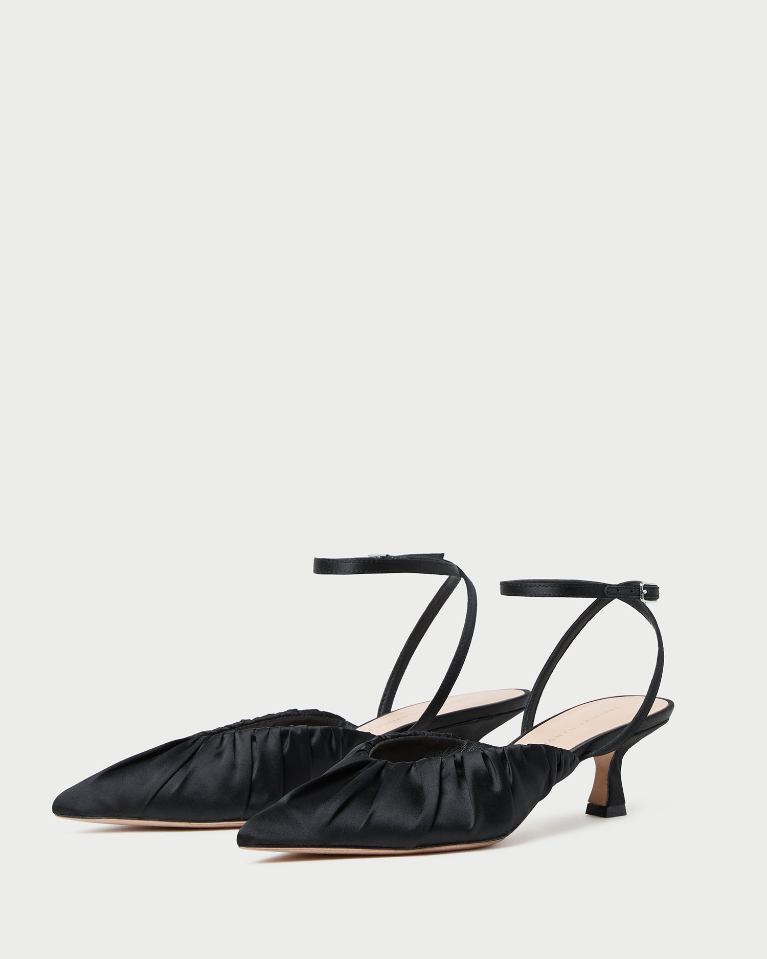 Loeffler Randall Women / Rio Black Satin Kitten Heel