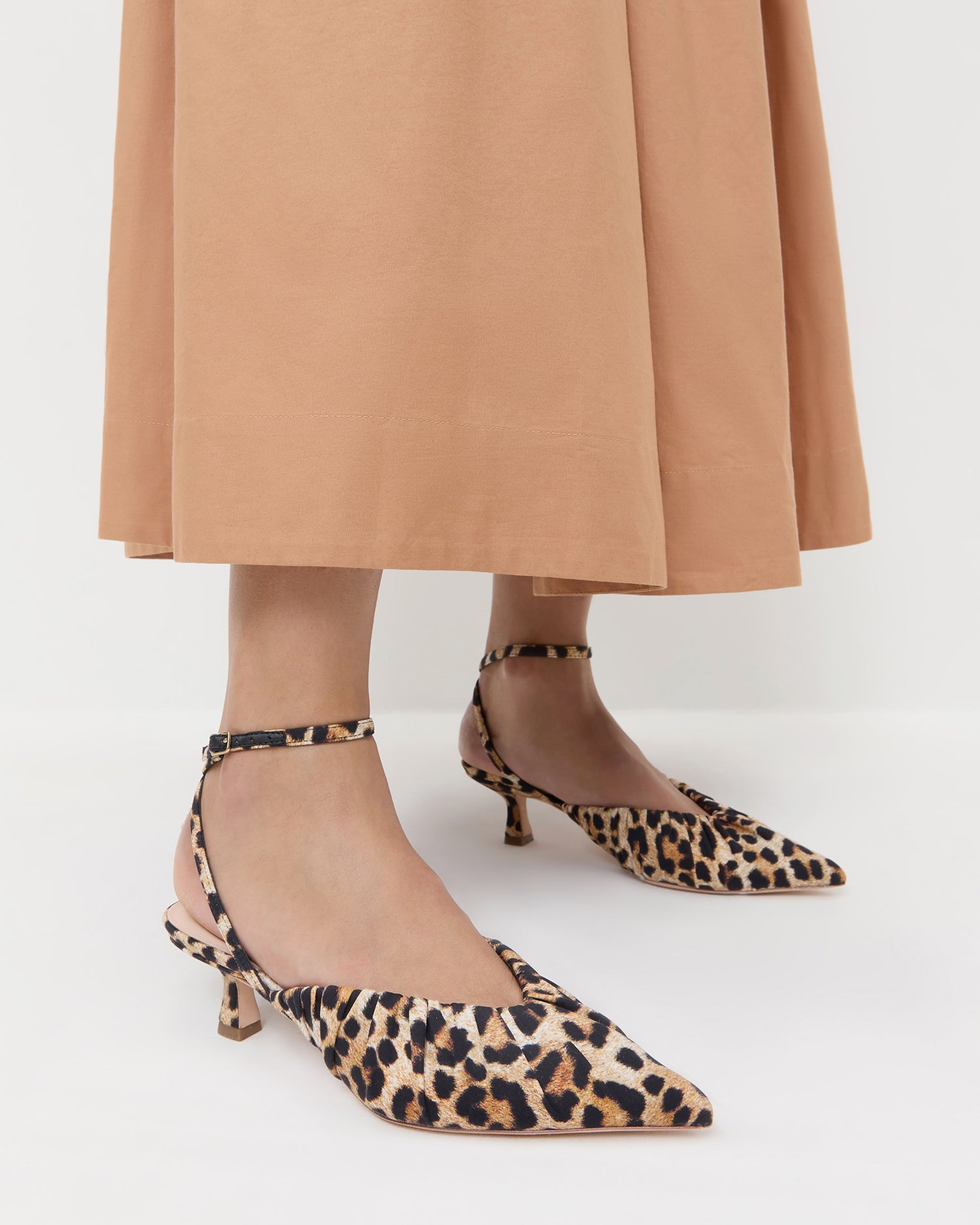 Loeffler Randall Women / Rio Leopard Jersey Kitten Heel