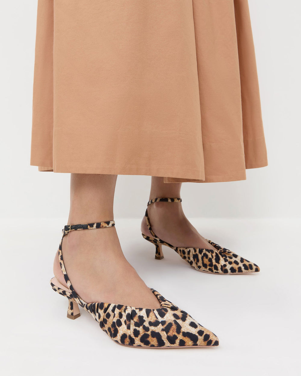 Loeffler Randall Women / Rio Leopard Jersey Kitten Heel