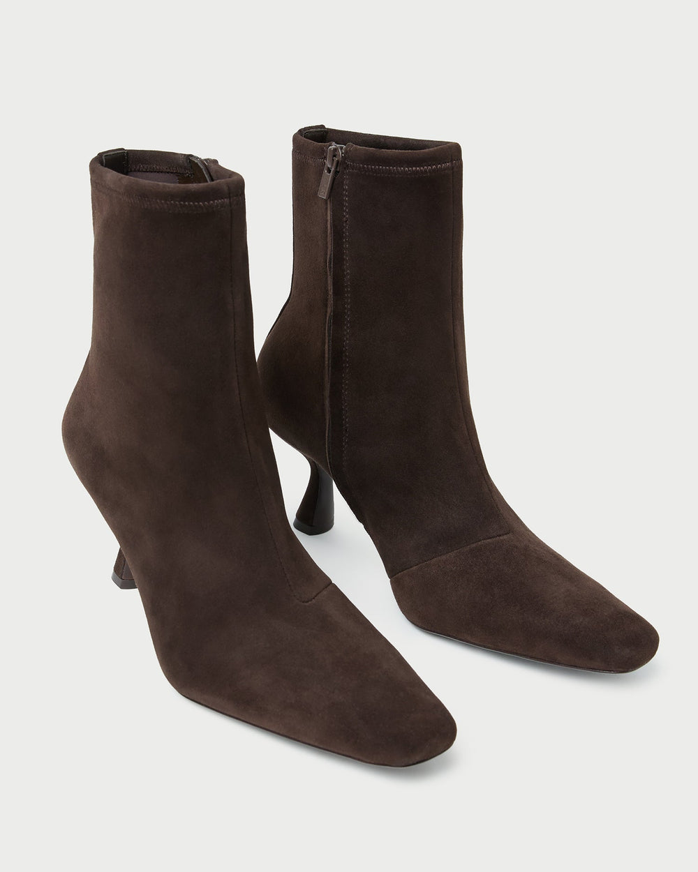 Loeffler Randall Women / Thandy Brown Suede Curved Heel Bootie
