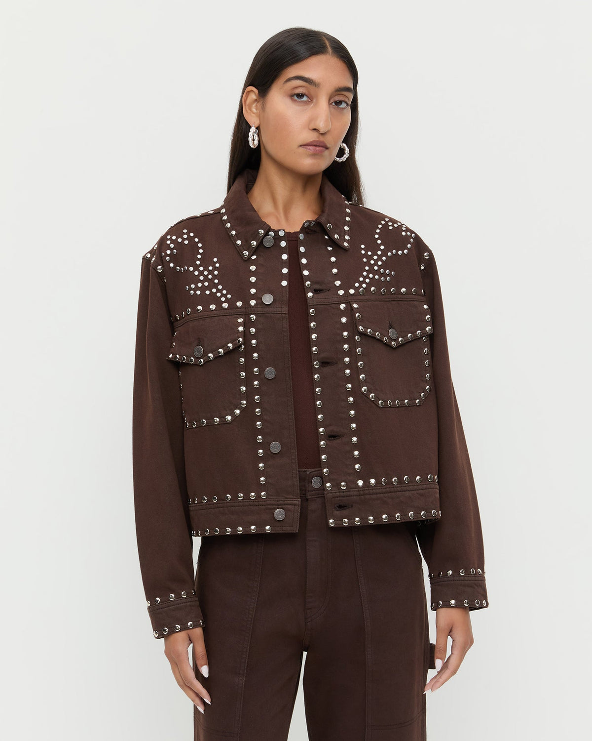 Loeffler Randall Women / Elijah Studded Denim Jacket