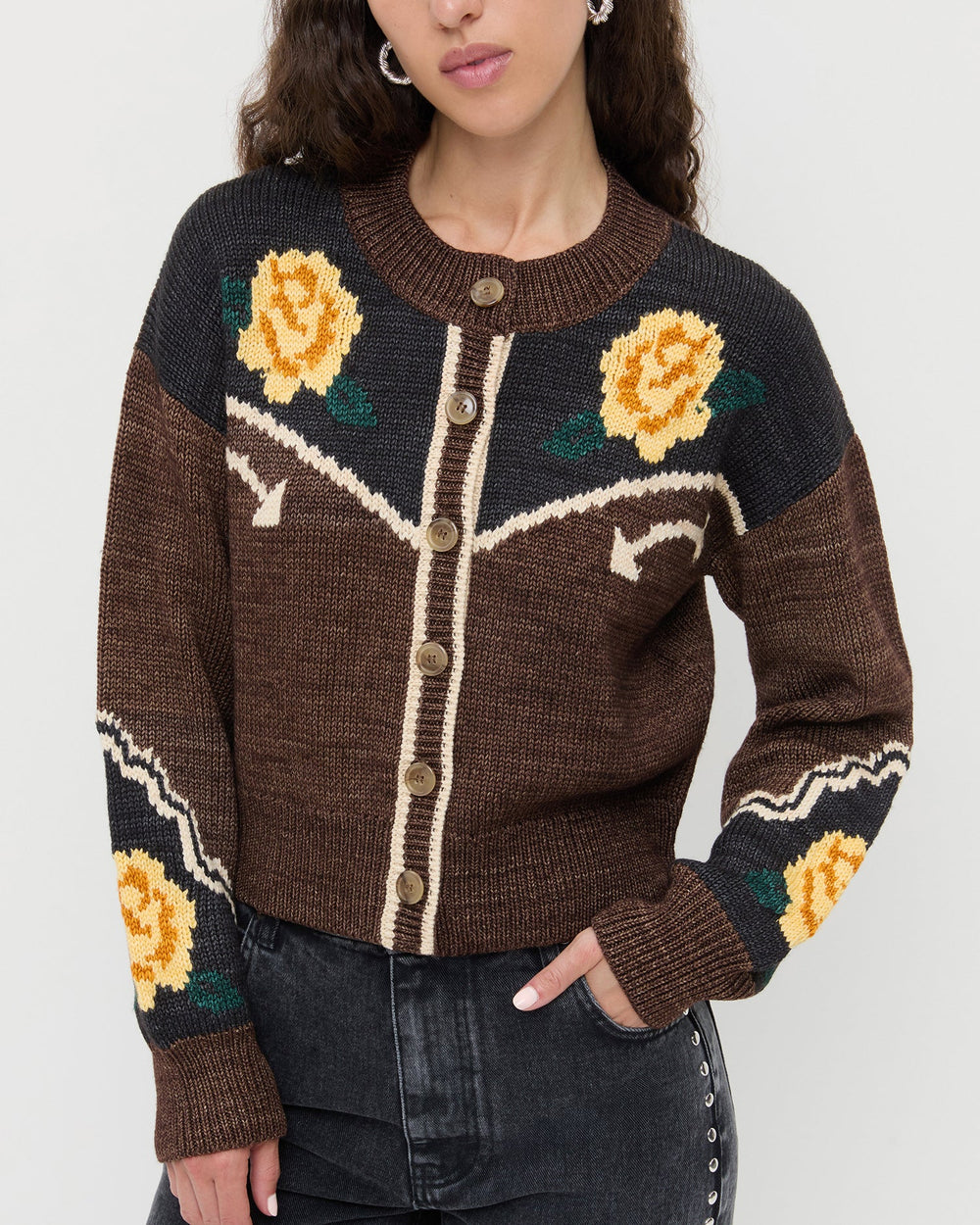 Loeffler Randall Women / Linda Intarsia Cardigan