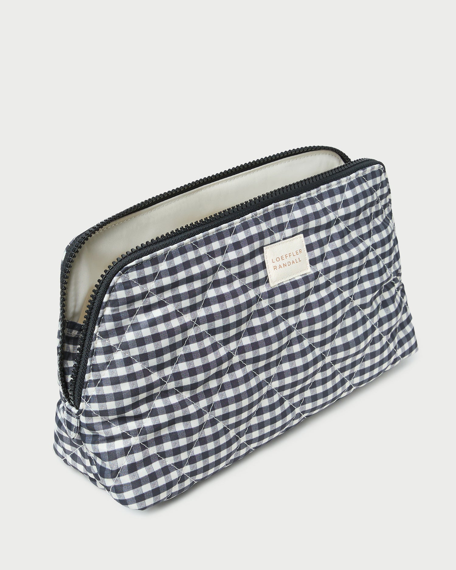 Loeffler Randall Women / Frances Black/White Gingham Cosmetic Pouch
