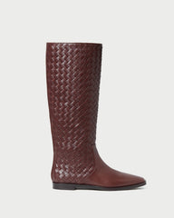 Loeffler Randall Women / Tilly Espresso Woven Leather Boot