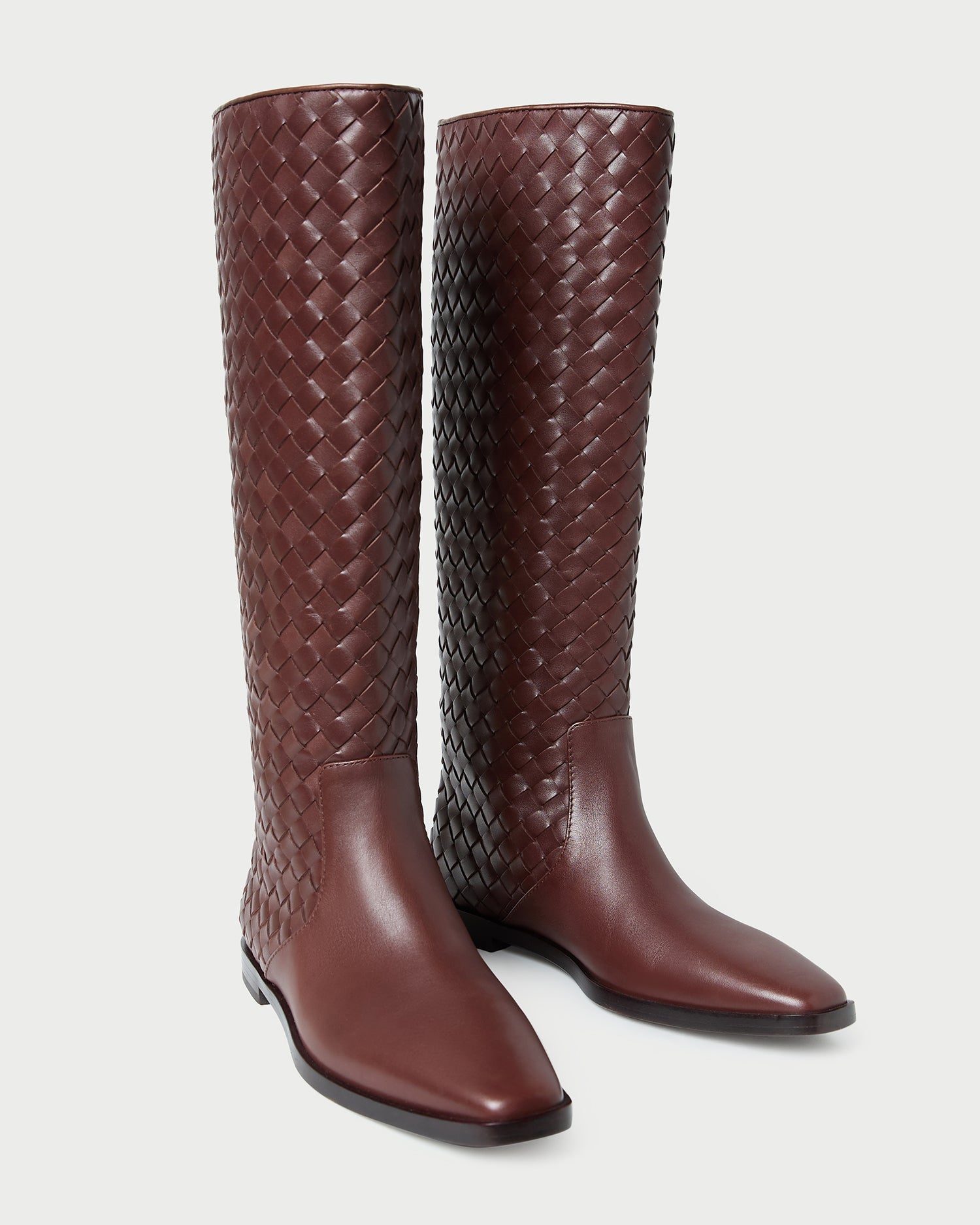 Loeffler Randall Women / Tilly Espresso Woven Leather Boot