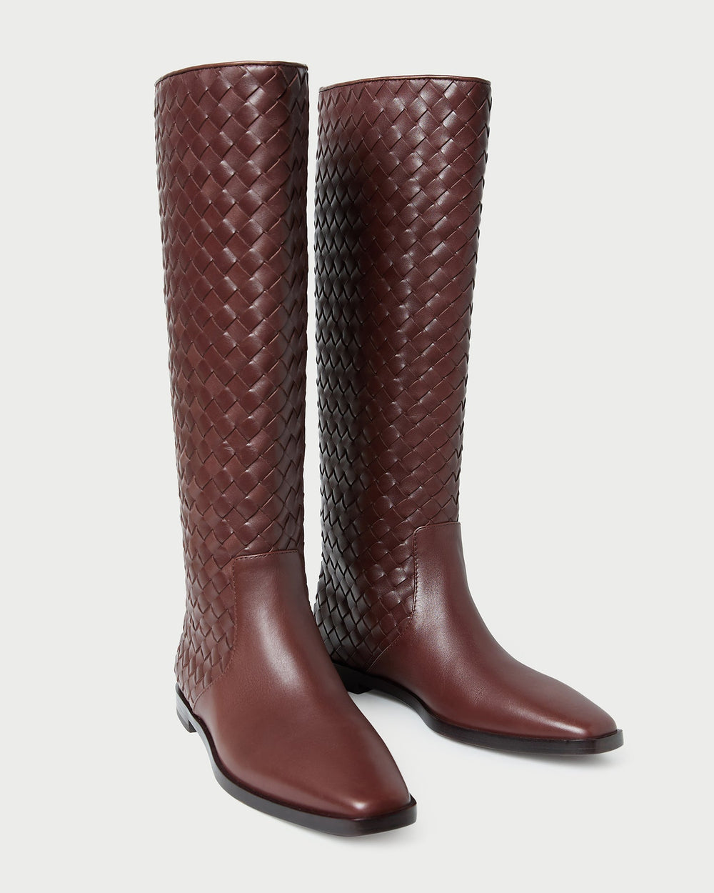 Loeffler Randall Women / Tilly Espresso Woven Leather Boot