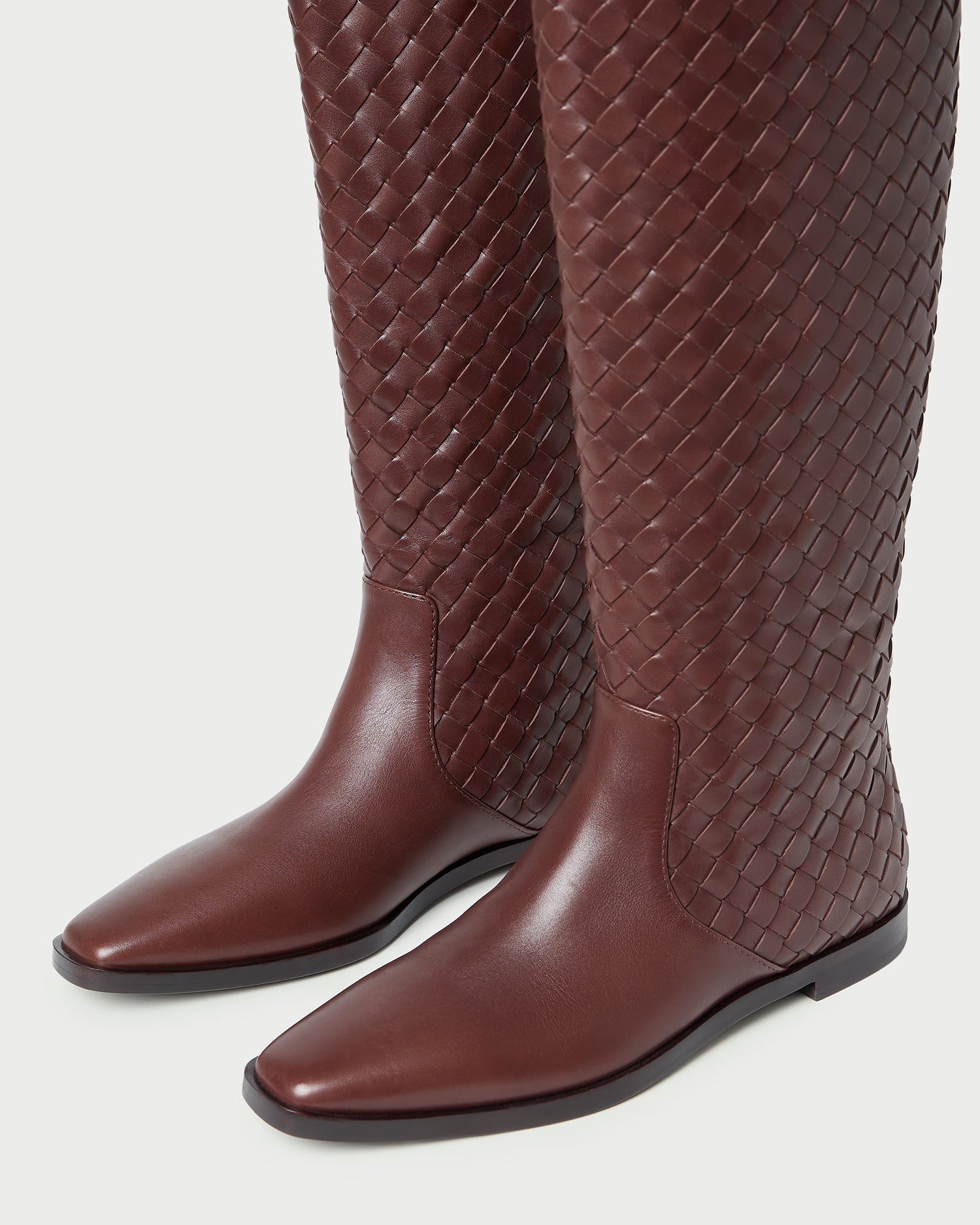 Loeffler Randall Women / Tilly Espresso Woven Leather Boot