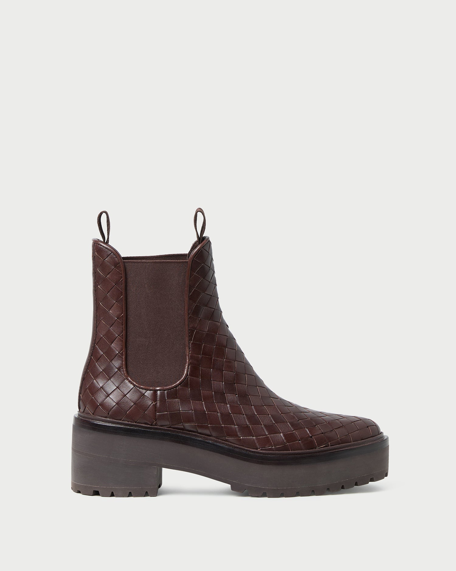 Loeffler Randall Women / Reggie Espresso Woven Chelsea Boot
