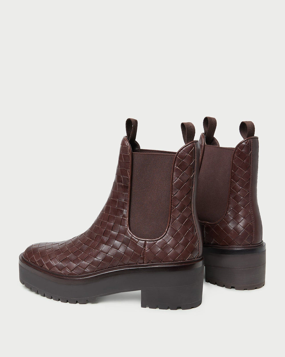 Loeffler Randall Women / Reggie Espresso Woven Chelsea Boot