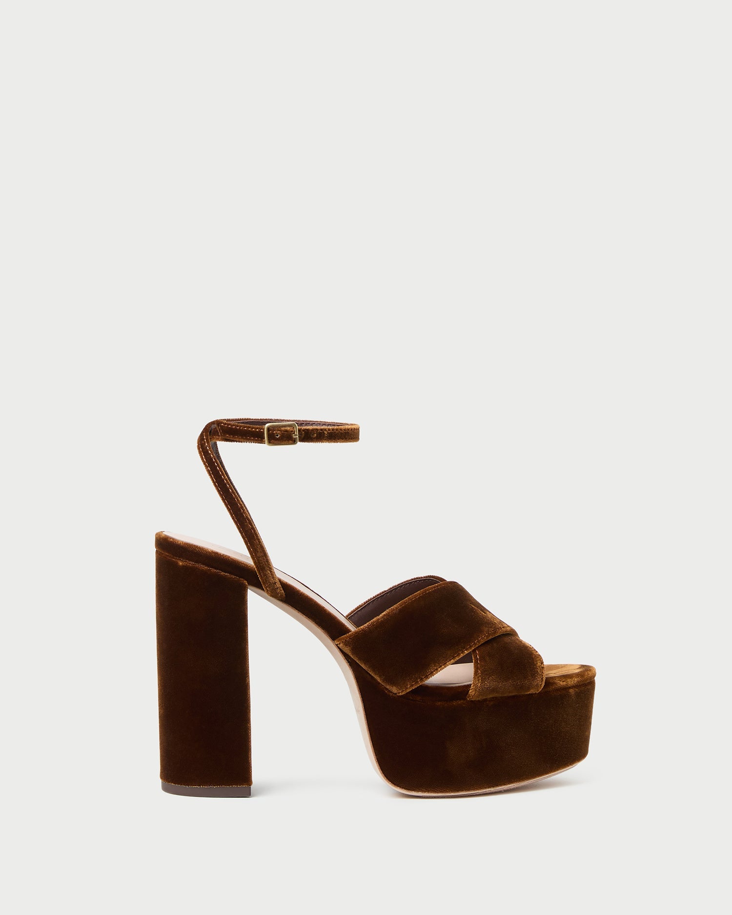 Loeffler Randall Women / Loretta Brown Velvet Platform Sandal