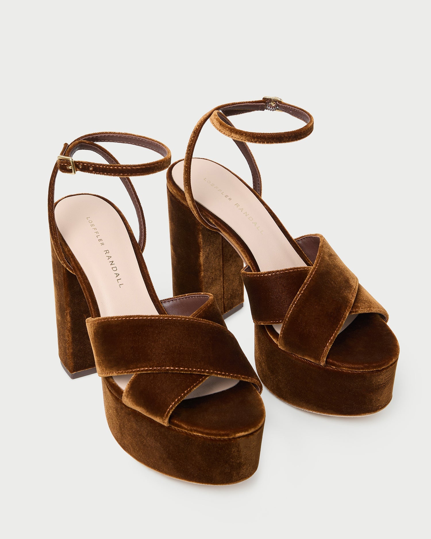 Loeffler Randall Women / Loretta Brown Velvet Platform Sandal