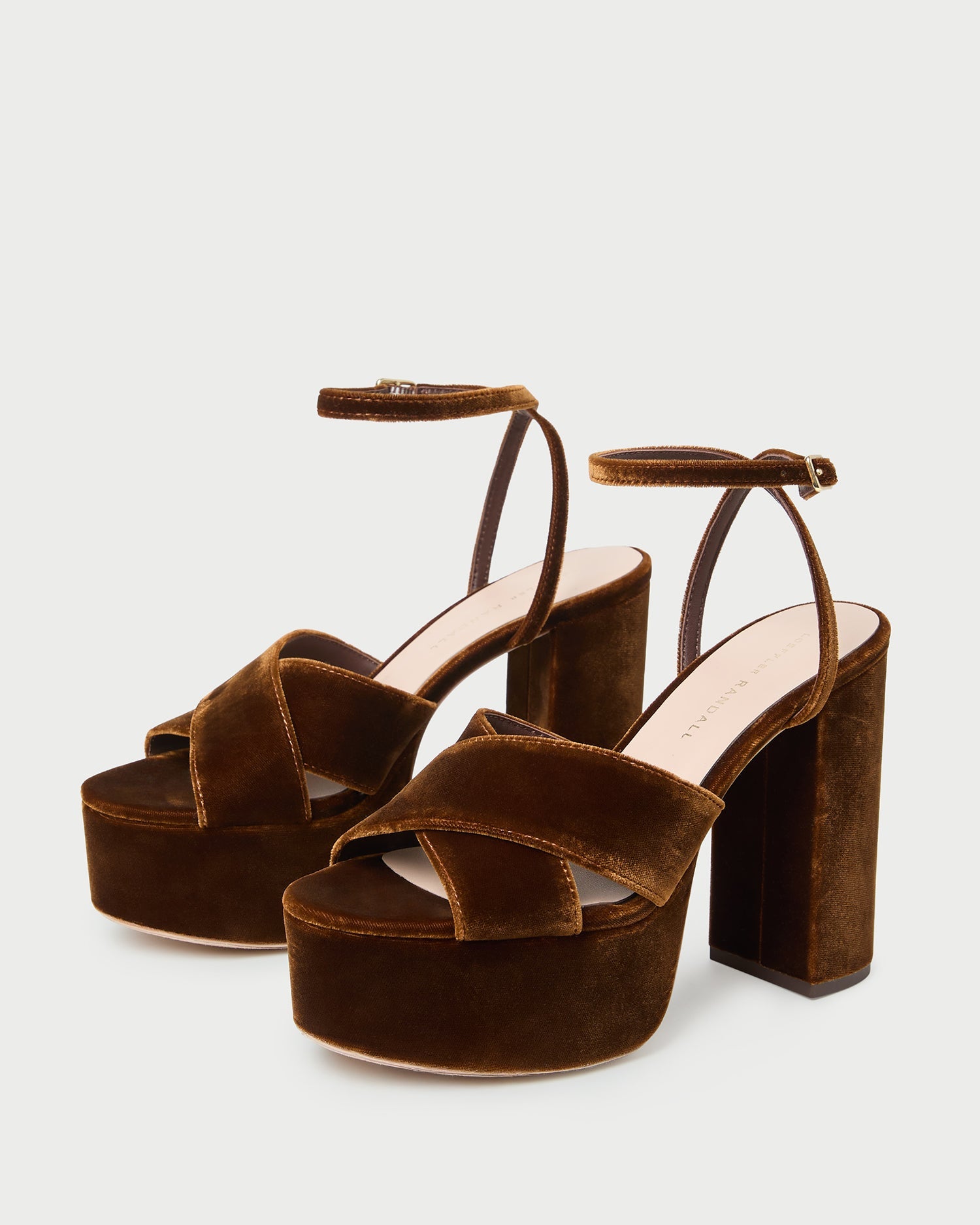 Loeffler Randall Women / Loretta Brown Velvet Platform Sandal