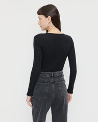Loeffler Randall Women / Kaya Pointelle Long-Sleeve Bodysuit